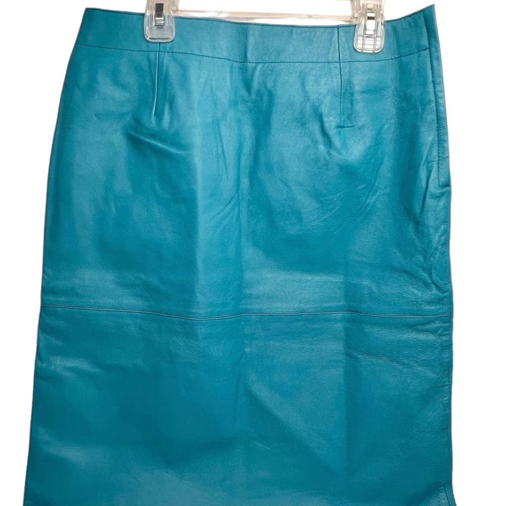 Newport News Leather Pencil Skirt - Picture 2 of 4